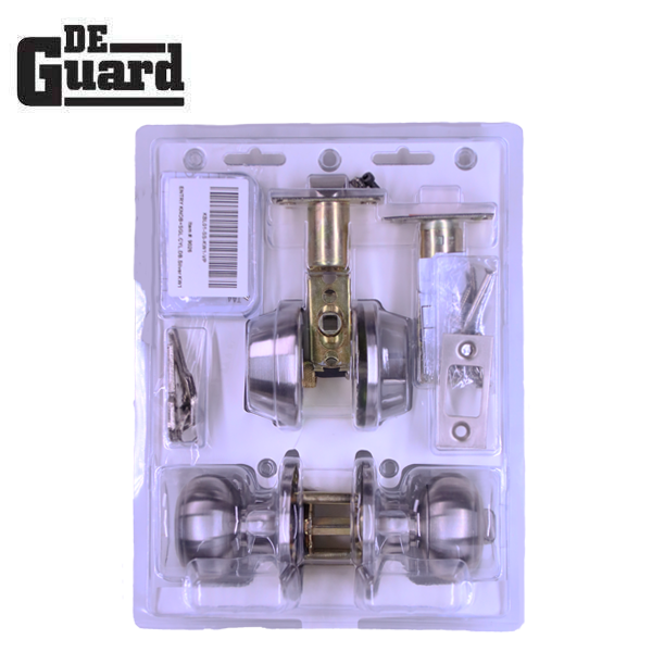 Premium Combo Lockset - Knob & Deadbolt -  Entrance - Stainless Steel - Retail Packaging - KW1 / SC1 - Grade 3 - UHS Hardware